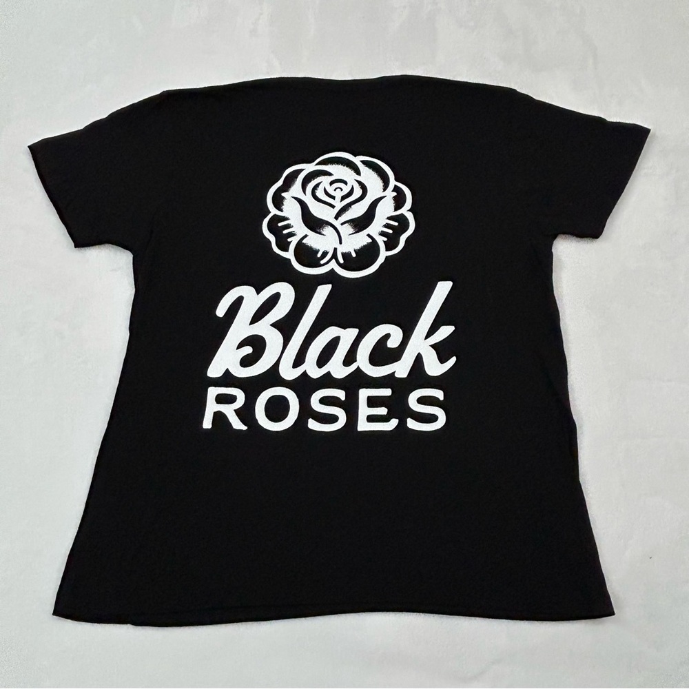 Black Roses Smart Blanks Graphic Logo Short Sleeve Cotton Tee Shirt Men’s sizes